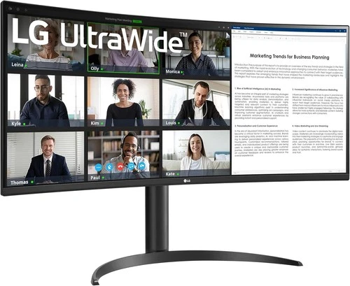 LG 34WR50QC-B 34" Curved UltraWide WQHD Monitor, Black