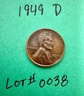 1949 D Lincoln cent - Circulated - Wheat Penny -  FREE SHIPPING!!