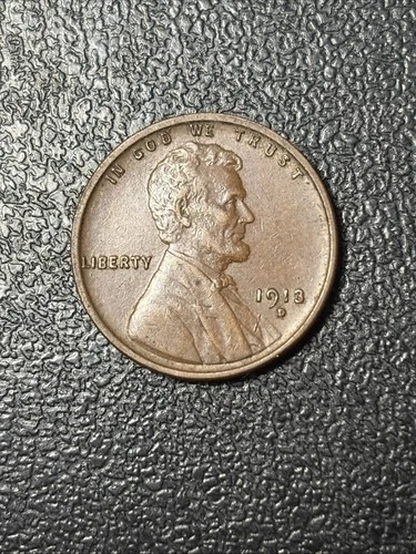 1913 D Lincoln Cent AU