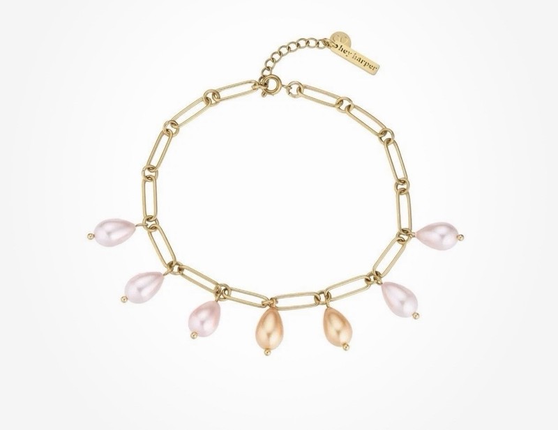 Hey Harper Waterproof Gold And Pearl Dangle Anklet Ankle Bracelet NWT!
