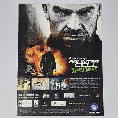 Splinter Cell Double Agent PlayStation 2 PS2 Xbox PC Protect Print Ad/Poster