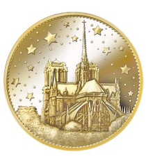 Notre Dame De Paris Medal Official Coin for the Reopening of Cathedral Handmade