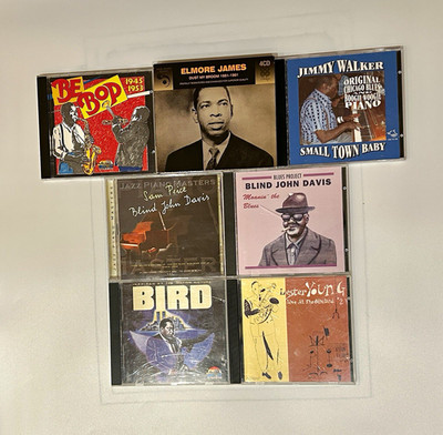 7x CDs Jazz Blues Elmore James Jimmy Walker Blind John Davis Lester Young Set