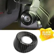 For 2010-2015 Chevrolet Camaro Carbon Fiber Start Key Hole Socket Cover Trim ABS