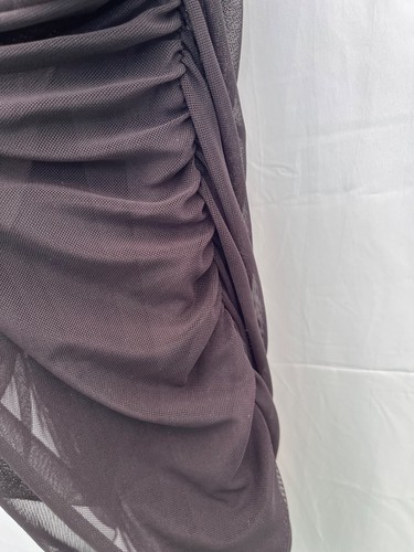 Neu Prettylittlething gerafftes Bidycon-Kleid Größe 12 schwarz Polyestermischung Damen - Bild 3 von 8