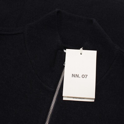 No Nationality NWT NN. 07 Anders 1/2 Zip Sweater Size XXL in Navy Blue 100% Wool