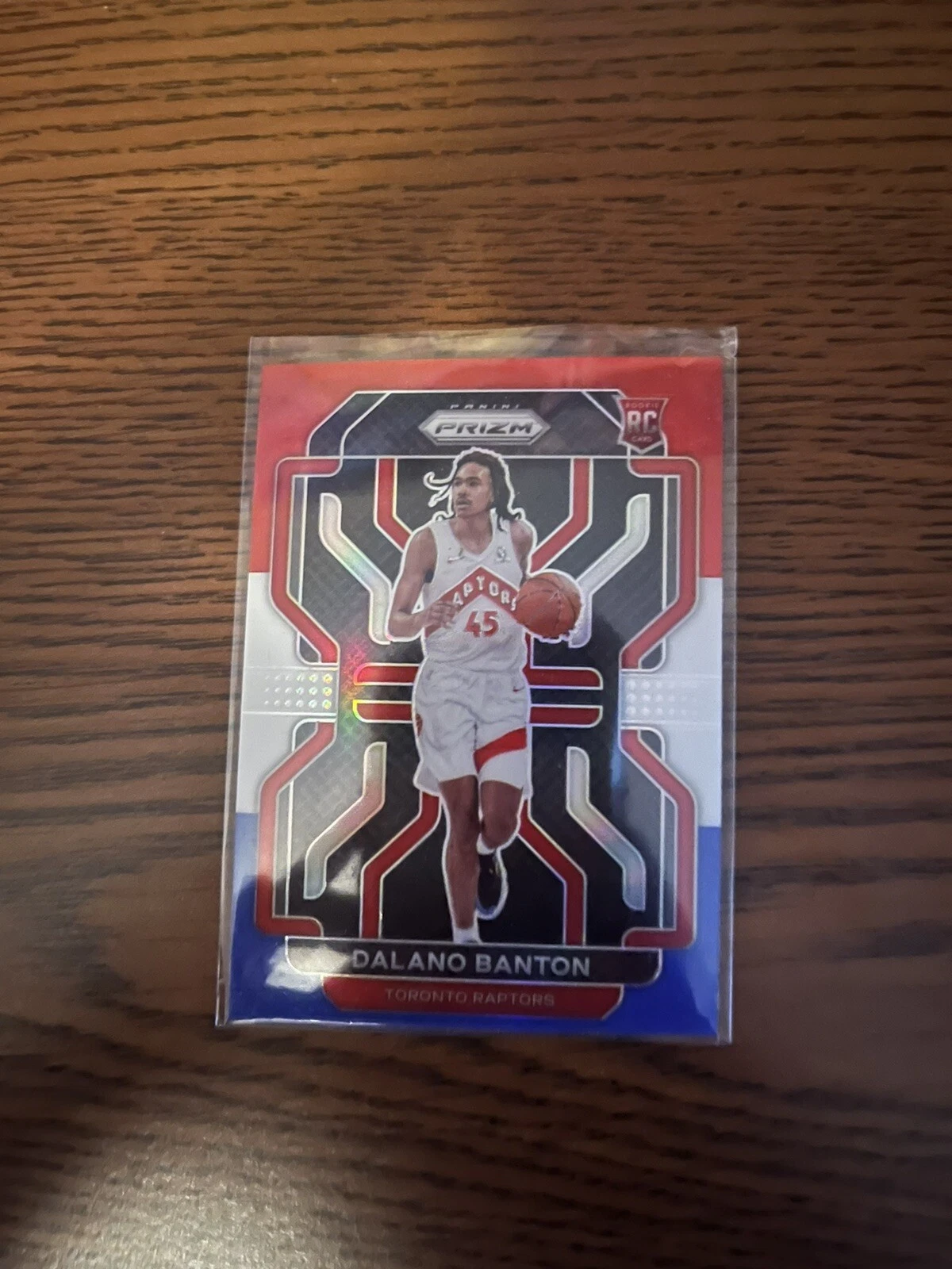 2021-22 Panini Prizm - Dalano Banton #328 - Red White Blue Rookie Card - Raptors