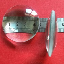 Focal Length Optical Double Convex Glass Lens Magnifying Glass Dia 50mm 2PCS