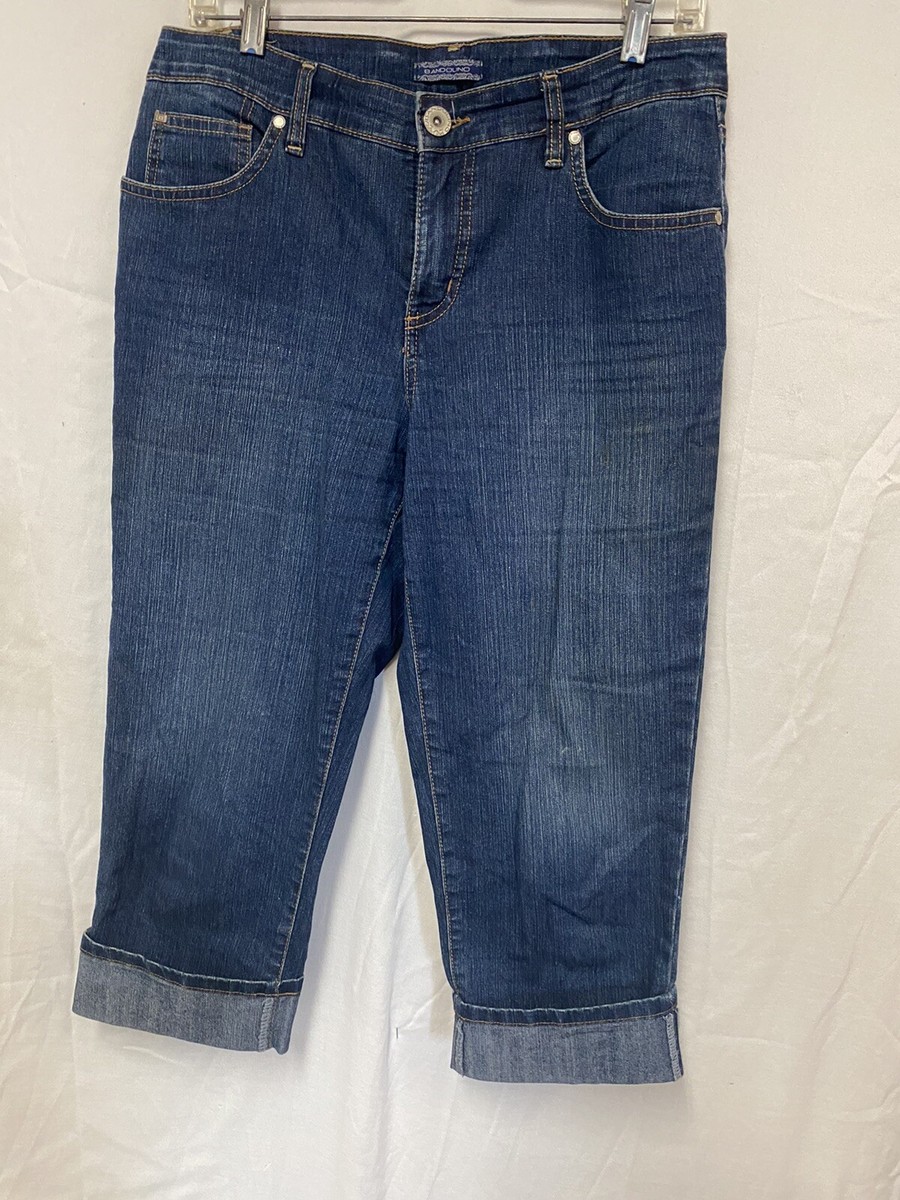 Bandolino Jeans Mandie Women's Size Cuffed Capri Stretch Mid