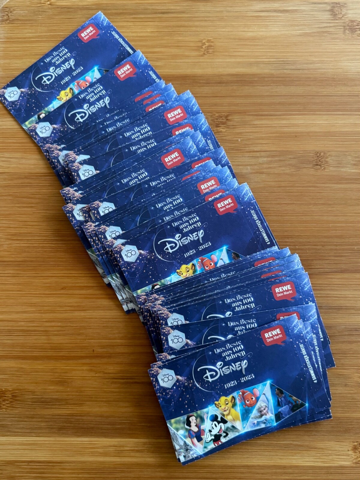 30x REWE Disney 100 Jahre Sticker Packs | eBay.de