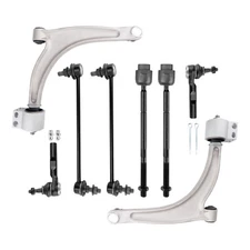 8pcs Front Lower Control Arms Sway Bars Outer Tie Rods For 2007-2009 Saturn Aura