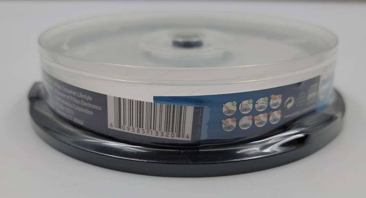 Philips CD-R 10 Pack 700MB 80-Minute 52x Speed/ Brand New Factory