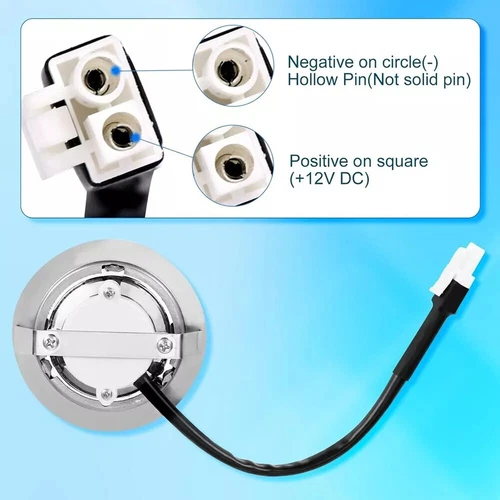 6500K Round Range Hood Light Bulbs Stainless Steel Range Hood LED Light DC 12V - Picture 8 of 14