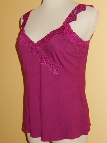 ONE WEST New York Purple Fuchsia Spaghetti Strap Tank Top Shirt Cami Sz S NWOT - Picture 3 of 6
