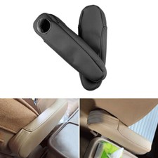 Cubierta de manija de reposabrazos de asiento delantero de cuero negro izquierda+derecha para Honda CRV 2002-2006