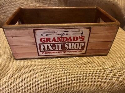 GRANDAD s FIX IT SHOP LAGERKISTE AUS ALTHOLZ 28x15x11cm