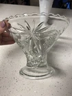 VINTAGE ANCHOR HOCKING  STAR OF DAVID PUNCH BOWL OR BASE