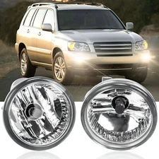 Pair Front Fog Light Lamps with Bulbs LD RH For Toyota Highlander 2004 - 2007