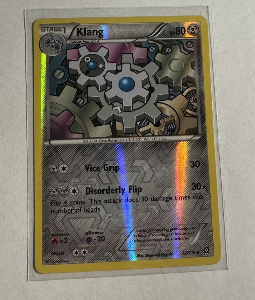 Pokémon TCG Klang Steam Siege 72/114 Reverse Holo Uncommon