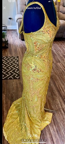 Precious Formals Silk Beaded Gown - Picture 4 of 10