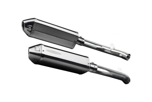 Silenciador sin cordones DELKEVIC HONDA RVT1000R RC51 SP2 de acero inoxidable triple ovalado nuevo Foto 2 de 4