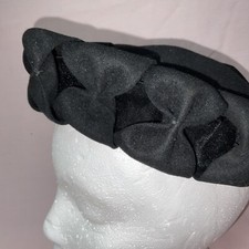Vintage Modern Miss Felt Wool Hat New York Creation Black Vintage Hat
