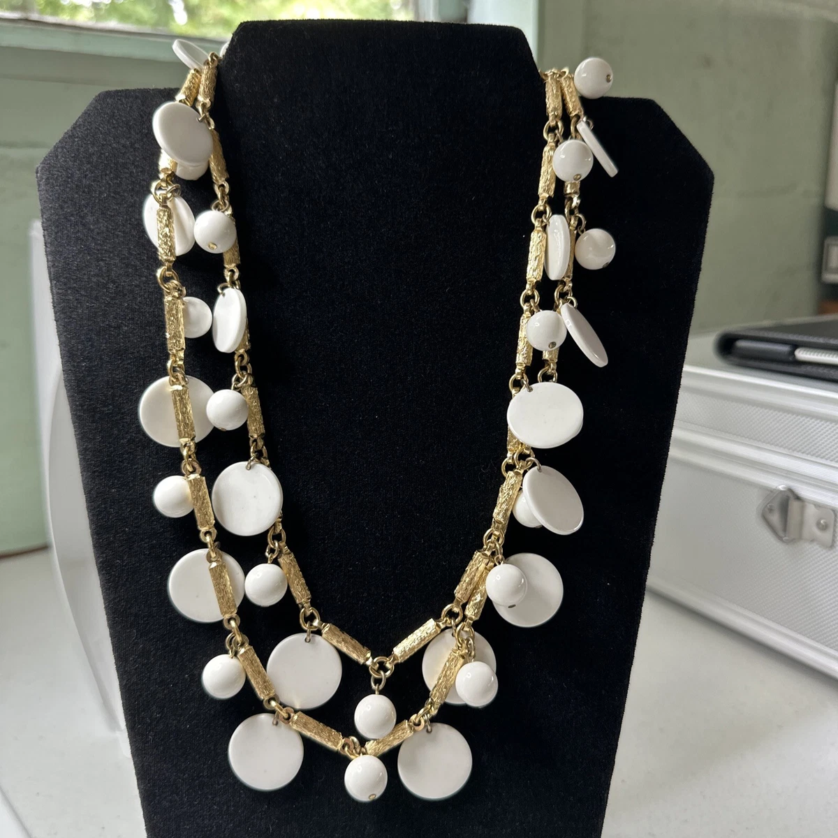 Vintage chunky bead best sale necklace