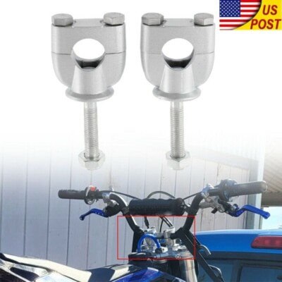 HandleBar Bar Mount Clamps Risers Adapter 7/8'' 22mm Fit For ATV Dirt Bike CNC
