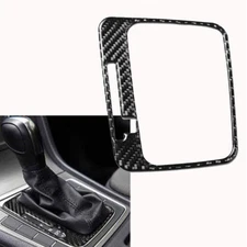 Center Shift Knob Console Panel Carbon Fiber Trim Fits 15-20 Golf MK7 GTI R