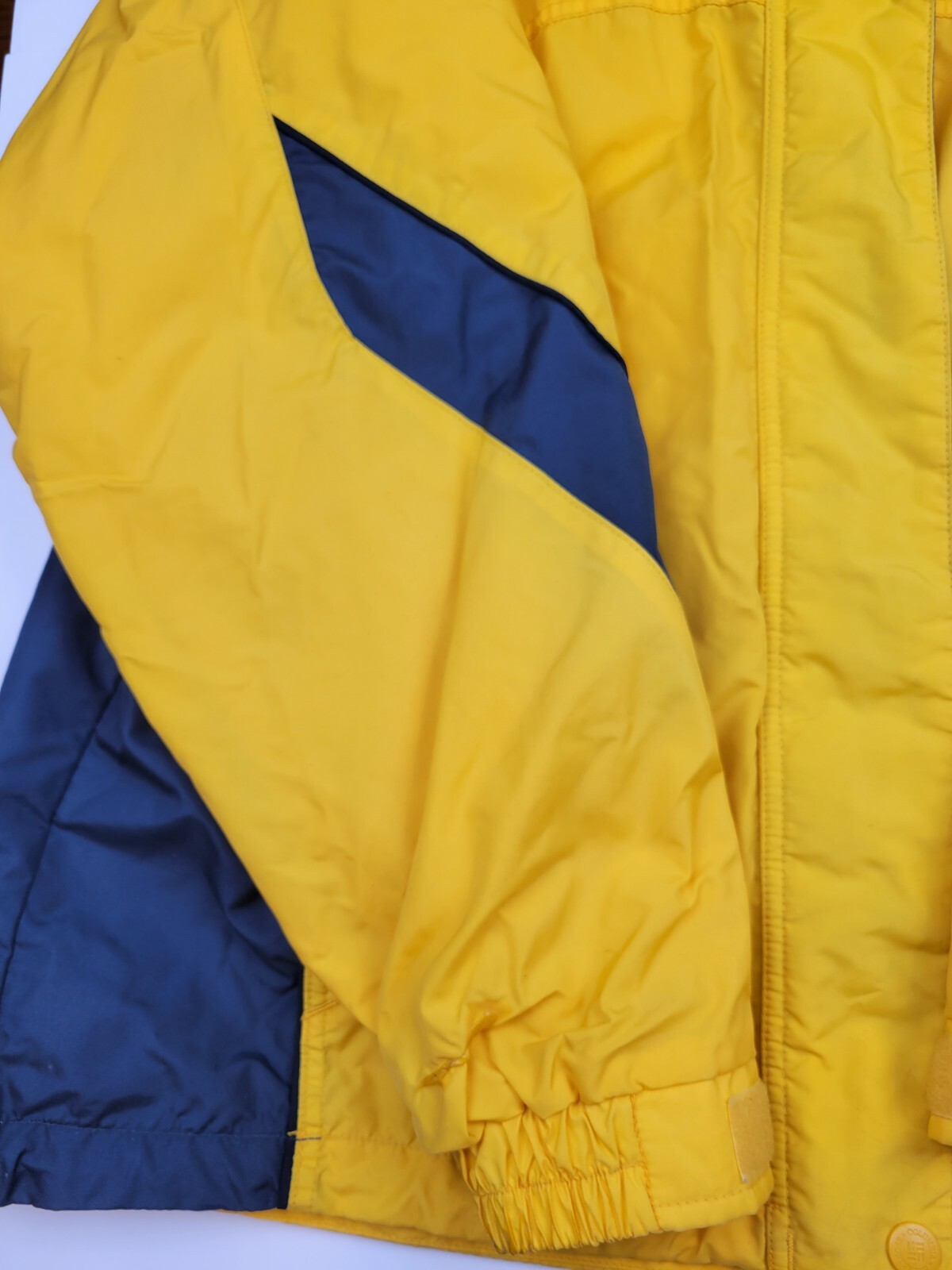 Columbia Rain Windbreaker Jacket Coat Yellow Mens Sz … Gem