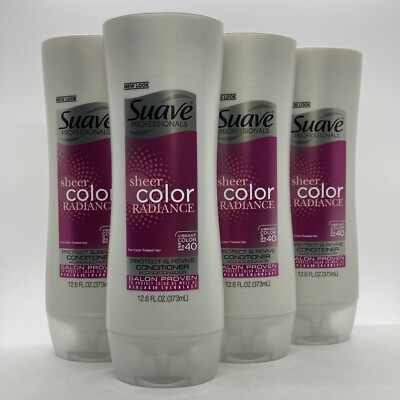 4 Pack - Suave Sheer Color Radiance Protect & Revive Conditioner, 12.6 fl oz ea