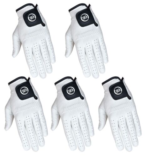 SG Men White 100% Cabretta leather golf gloves premium quality Multi buy Deals - Afbeelding 1 van 11