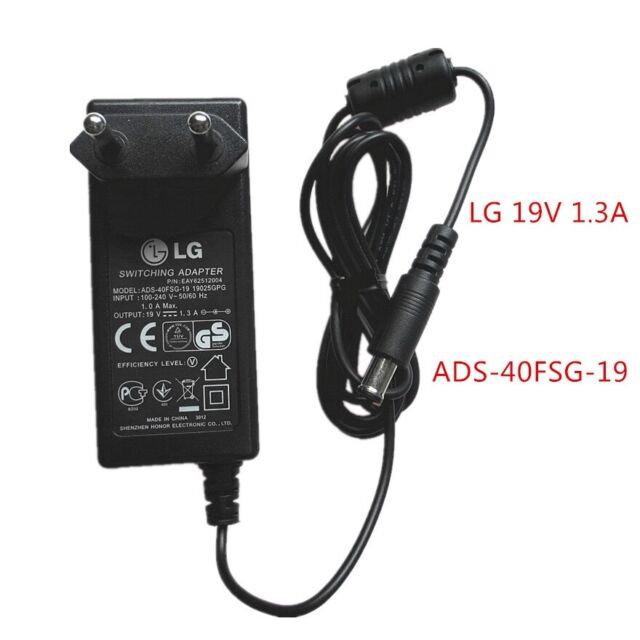 EU Wall Plug AC Power Adapter Charger 19V 1.2A 1.3A for LG ADS40FSG19 E1948S eBay