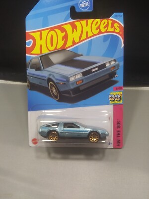 Hot Wheels DMC DeLorean HW: The 80's Series #8/10 Blue Diecast 1:64 Scale New