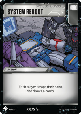 Transformers TCG 1X SYSTEM REBOOT Rare R 075/081 - Wave 1 2018 Battle Card