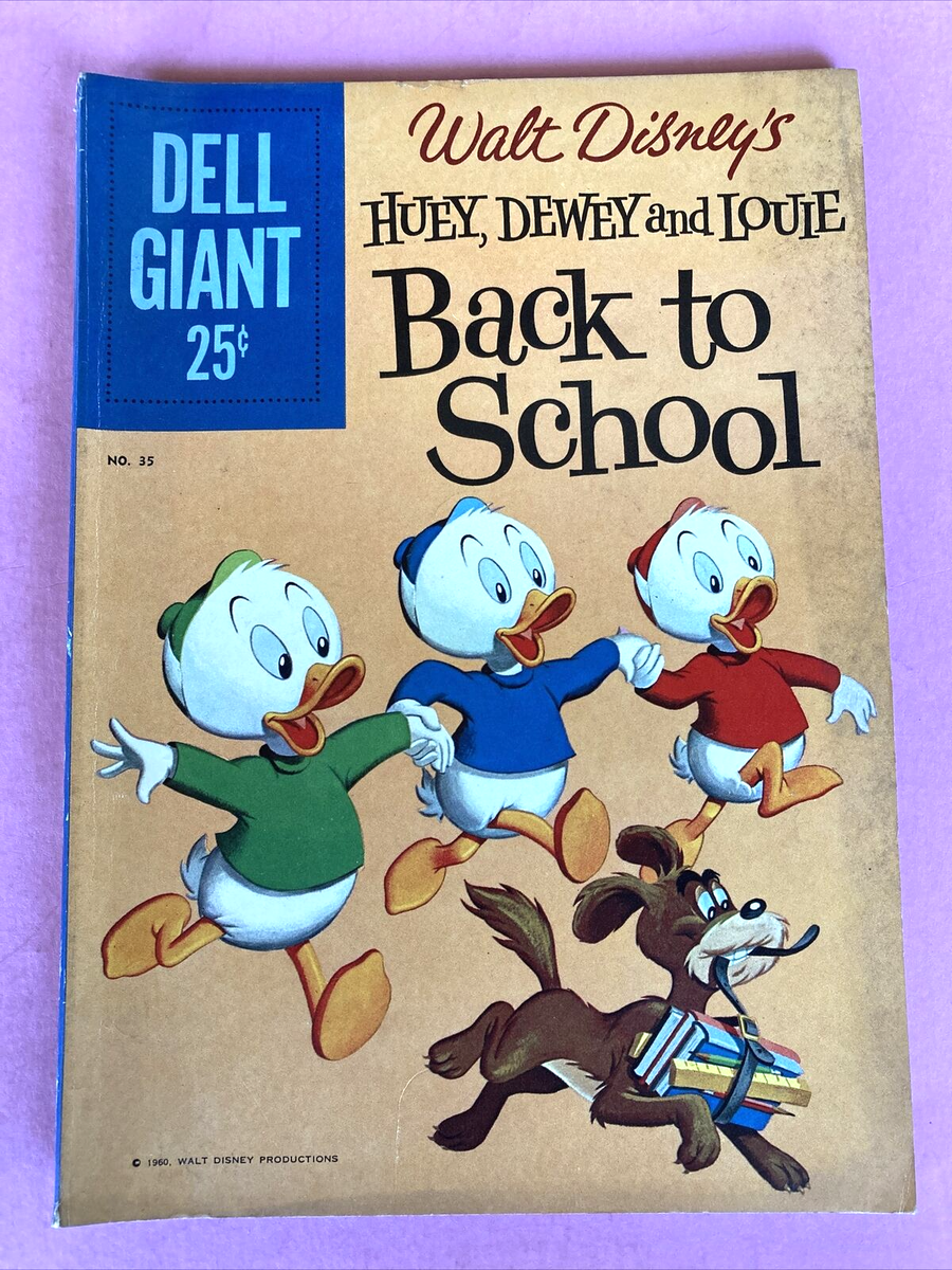Dell Giant Comics Walt Disneys HUEY,DEWEY and LOUIE Back to School