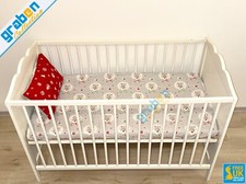 100% COTTON POPLIN FITTED SHEET & PILLOWCASE FOR COT TRAVEL COT 60cm X 120cm