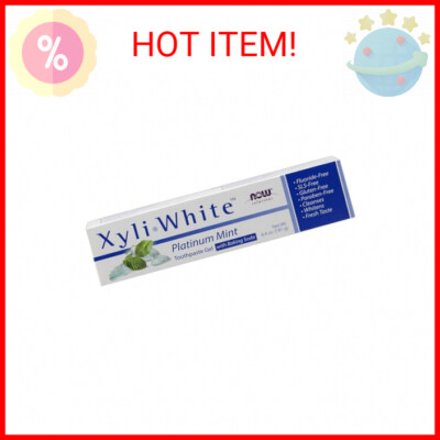 NOW Solutions, Xyliwhite  Toothpaste Gel, Platinum Mint, Cleanses and Whitens, F