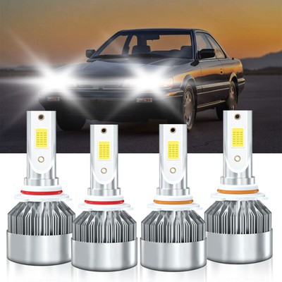 For Infiniti M30 1990-1992 Combo LED Headlight Bulbs 9005+9006 High Low Beam