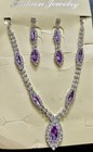 Purple “bling” Necklace Set New LQQK! — photo 1