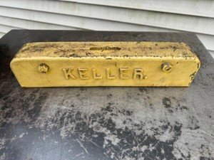Vintage KELLER Power Hacksaw Frame Guide Bar Weights
