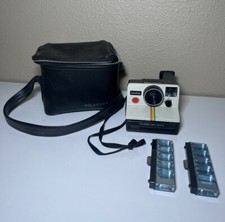 Polaroid One Step Land Camera Rainbow Stripe Untested Vintage With light