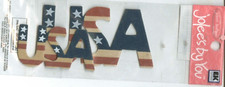USA Patriotic United States America Stars Stripes Red Blue Flag Jolee's Stickers