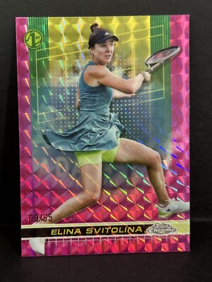 2024 Topps Chrome Tennis 1st Card Elina Svitolina Pink Geometric