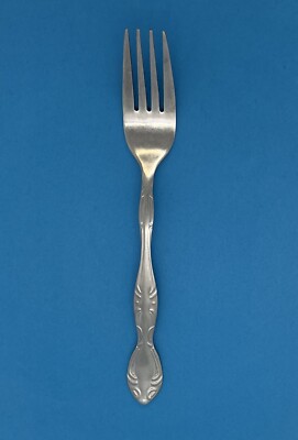 EDWARD DON DON4 GLOSSY STAINLESS FLATWARE SCROLLS DINNER FORK 7-3/4''