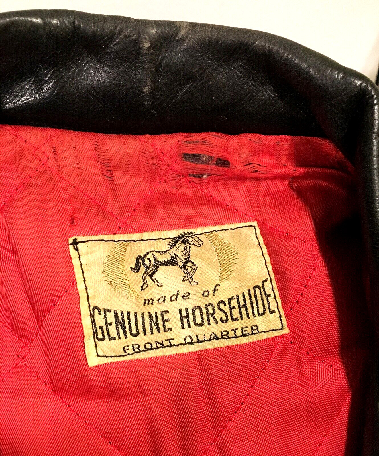 HORSEHIDE LEATHER JACKET RARE VINTAGE NEW MEXICO MOUN… Gem