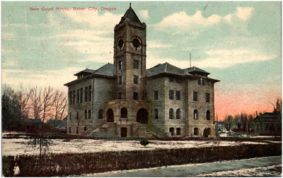 #ad New Court House in Baker City Oregon OR 1900s Postcard Wesley Andrews $2.99