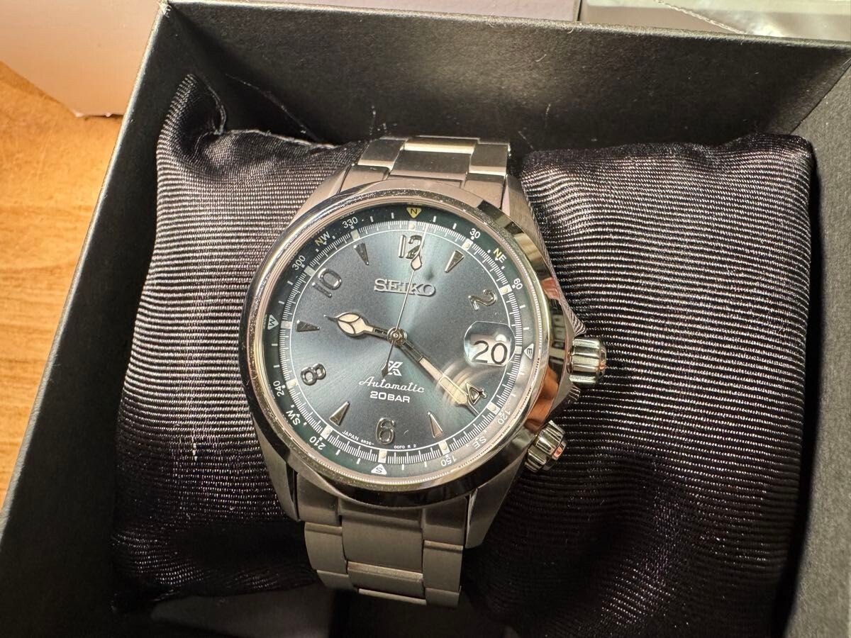 Seiko Alpinist Watch Automatic Men's Black Dial Round Seiko Alpinist Watch Automatic Men's Black Dial Round