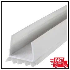36 In. White Vinyl U-Shape Slide-On under Door Seal