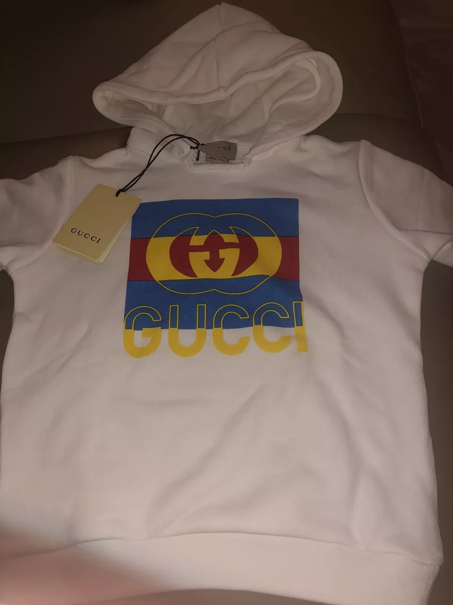 New Gucci kids unisex hoodie interlocking. Sz 3-4 Y | eBay